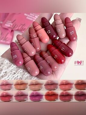 Lipstick Boutique 12-Color Capsule Set – Pinks, Reds, Nudes _ Try New Shades